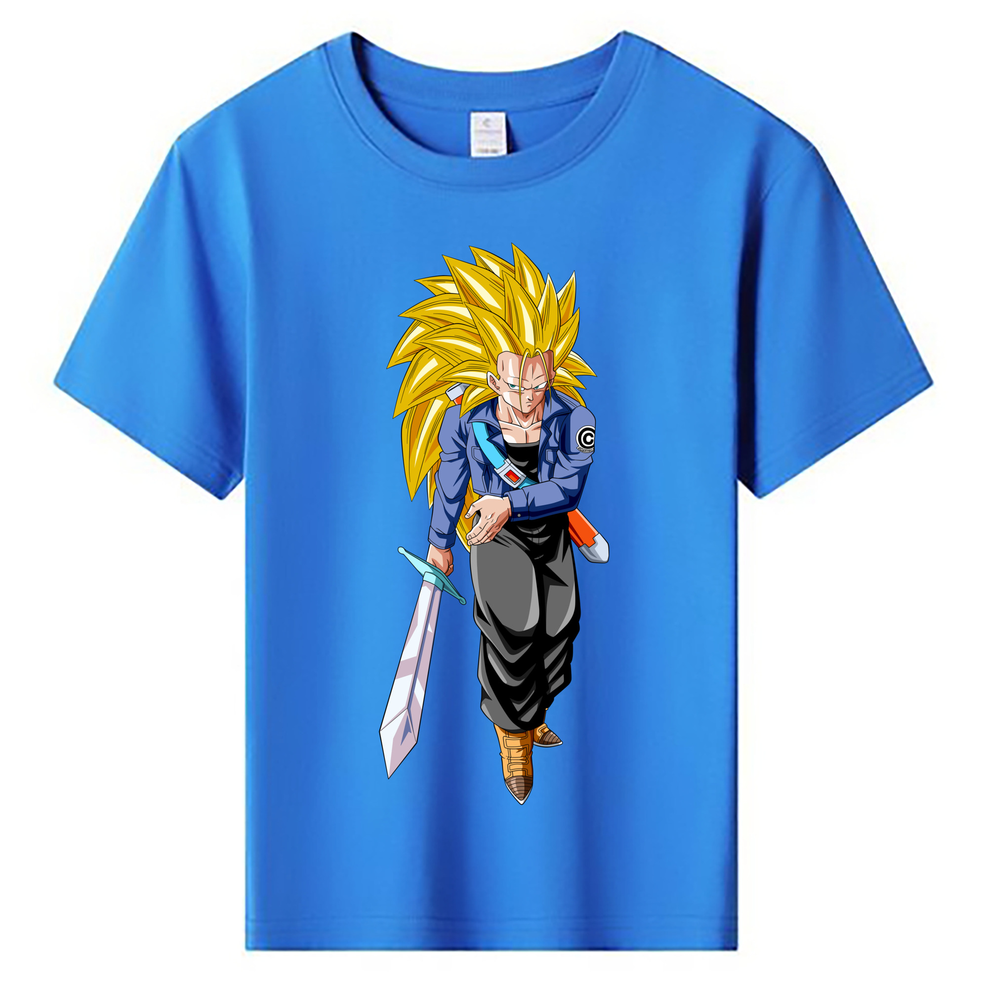 （画像用） ドラゴンボール トランクス（Torankusu）DRAGON BALL Trunks 綿100％キッズTシャツ（フロントプリント）